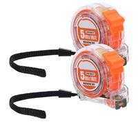 Gatuida Cinta Métrica Transparente 5 M 19 MM 2 Unidades Flexible y Compacta Multiusos para Construcción Sastrería y Manualidades Regla Retráctil Ligera de Alta Resistencia Portátil