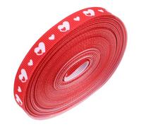 Gatuida Cinta Roja para San Valentín de 1 Cm de Ancho y 10 Yardas Cinta Estampada de Amor para Decoraciones y Manualidades para Envolver Regalos y Decorar Fiestas Románticas