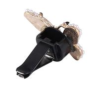 Gatuida Clip De Aromaterapia Para Auto Con Diseño De Perla Artificial y Rhinestones Decoración De Ventilación Para Automóviles Elegante Con Almohadilla De Algodón Para Coche Oficina y