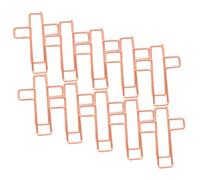 Gatuida Clips de Papel Metálicos Creativos Cruzados, 10 Unidades, Color Rosa Dorado, Abrazaderas Decorativas para Oficina, Escuela y Organización de Documentos