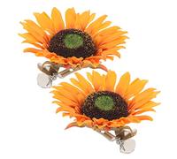Gatuida Clips para Cortinas Diseño Girasol 2 Pcs Abrazaderas para Sujetar Cortinas Accesorios Decoración Instalación para Sala Cocina Baño