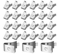 Gatuida Clips para Estantes de Acero Inoxidable 50 Unidades Soportes Metálicos Resistentes y Estables para Armarios y Congeladores Accesorios Versátiles para Estanterías en Hogar y