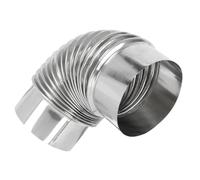 Gatuida Codo de Chimenea de Acero Inoxidable 90° 6 CM para Estufa de Calefacción Conducto Metálico Resistente Escape de Humos para Uso Interiores y Camping