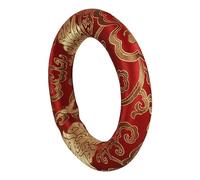 Gatuida Cojín para Cuenco Tibetano de Seda Roja Almohadilla Decorativa Antigolpes para y Sonido Budista Material Resistente y Acabado