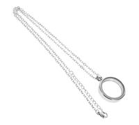 Gatuida Colgante De Medallón De Acero Inoxidable 25mm Con Ventana De Vidrio Transparente y Tornillo Abierto Para Collar De Recuerdo Femenino Uso Boda Obsequio