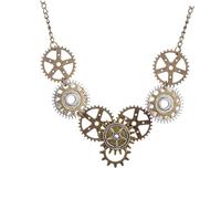Gatuida Collar Colgante de Engranaje Vintage Steampunk, Joyería Creativa de Aleación Metálica, Accesorios para Mujer, Uso Diario y Ocasiones Obsequios, Diseño Redondo Exagerado
