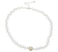 Gatuida Collar de Cuentas de Cristal Transparente para Mujer Gargantilla Redonda Artesanal Joyería Nupcial Elegante Collar de Cuarzo Pulido para Fiesta y Uso Diario