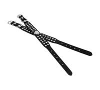 Gatuida Collar para Mascotas Ajustable S Talla Negra Gemas de Imitación en Forma de Corazón, 2 Piezas, Collar para Gata y Cachorro Brillante para Perros Pequeños y Gatitos