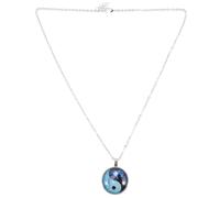 Gatuida Collar Yin Yang Tai Chi para Mujer y Hombre Cadena Larga de Suéter en Acero Inoxidable Plateado Colgante Simbólico para Oficina Fiestas y Uso Diario
