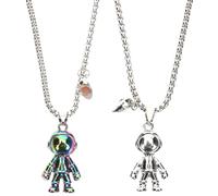 Gatuida Collares Magnéticos para Parejas 1 Par Collares de Amante Colgante de Astronauta en Acero Seguro Diseño Unisex Pequeño Ligero Adecuado Regalos Aniversario San Valentín Joyas