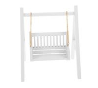Gatuida Columpio Miniatura para Casa de Muñecas Mueble de Juguete Blanco Accesorio Decorativo para Muñecas y para y Fotografía
