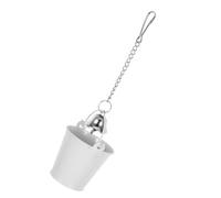 Gatuida Comedero Colgante para Loros Pequeño de Acero Inoxidable con Campanilla Recipiente Multifuncional para Jaulas de Periquitos y Agapornis Comederos para Jaula de Pájaros Pequeño