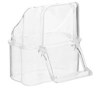 Gatuida Contenedor de Alimento para Jaula de Pájaros Transparente Instalación Estable y Material PP, Tazón de Comida Adecuado para Alimentar a Periquitos y Agapornis en Jaulas