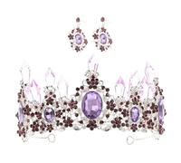 Gatuida Corona de Novia con Cristales y Pendientes de Accesorios para Pelo de Boda Diseño Elegante para Damas y Princesas Bodas y Celebraciones