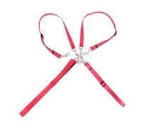 Gatuida Correa de Adiestramiento Ajustable para Perros Acoplador Triple de Nylon Rojo, Correa de Entrenamiento para Mascotas, Duradera y Lavable, Adecuado para Paseos Tres Perros