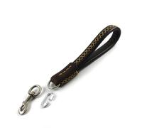 Gatuida Correa de Adiestramiento para Perros y Gatos de 25 CM en PU Marrón Oscuro para Uso en Exteriores y Paseos