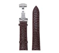 Gatuida Correa de Reloj de Cuero Marrón para Hombre y Mujer Cierre Automático con Broche de Doble Pulsador, Diseño Cómodo y Estilo de Moda Lujoso
