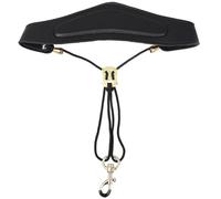 Gatuida Correa de Saxofón Ajustable de Cuero Acolchado de Algodón para Cuello Soporte Ergonómico para Saxofón Alto Adulto y Estudiante Color Negro Accesorio Cómodo para Práctica y