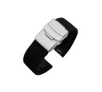 Gatuida Correa de Silicona para Reloj de Correa de Repuesto Negra Suitable For Daily Wear And Sports Activities