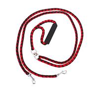 Gatuida Correa para Perros Doble Cabeza Resistente y Duradera Cuerda Trenzada para Entrenamiento Manejo Cómodo y Seguro para Dos Mascotas Colores Negro y Rojo