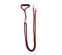 Gatuida Correa Tejida para Perros De Doble Cabeza Trenzada Mano para Exteriores Color Negro para Paseos Dos Mascotas