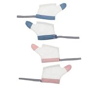 Gatuida Correctores Para Bebés Anti-succión Protector De Pulgar, Transpirable Secado Rápido, Talla m Rayados, Adecuados Para Niños Pequeños, Pack 2 Pares