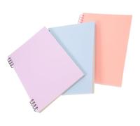 Gatuida Cuaderno Espiral Alta Durabilidad con Tapa de Plástico y Diseño Simple 3 Piezas de Colores Suaves para Notas Adecuado para Oficina y Uso Académico Diario