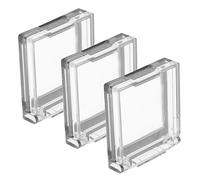 Gatuida Cubierta Protectora de Botón Pulsador 26mm Transparente con Base Negra, Autoadhesiva 3 Piezas para Lavadora y Lavavajillas, Protector Antirreflejos para Interruptores