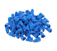 Gatuida Cubierta Protectora para Conector Cat6, 100 Piezas, Tapa De Plástico para Botas De Cable, Resistente Al Agua, Uso Redes Ethernet, Color Azul, Protección contra Roturas y Contactos Defectuosos