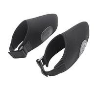 Gatuida Cubrezapatos a Prueba De Viento para Botas De Esquí, Aislantes De Neopreno, Unisex, para Exteriores y Senderismo, Funda Práctica Anticongelante Cordón Ajustable 43 Cm, Color Negro