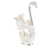 Gatuida Cucharas para Postre con Soporte de Base Cisne de Inoxidable Almacenamiento Práctico para Café Frutas y Tartas para Uso Hogar Restaurantes y Tiendas