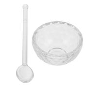 Gatuida Cuenco de Aceites Esenciales de Belleza Transparente de Vidrio para Mezclar Mascarillas Faciales Plato Mezclador para Faciales Kit de Herramientas de Mezcla Cuidado Piel