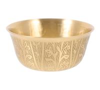 Gatuida Cuenco de Cobre Pequeño Pulido para Ofrendas Budistas con Diseño Artesanal y Patrón Pintado para Rituales y Decoración del Hogar