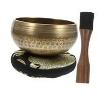 Gatuida Cuenco de Sonido para Meditación Cuenco Tibetano Metales para Yoga Casa Amarillo