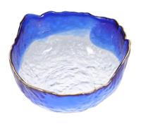 Gatuida Cuenco para Manicura de Vidrio con Borde Dorado Tazón Pequeño para Baño de Manos Cuenco Spa Uñas para Salón y Uso Doméstico Accesorio para Eliminación Rápida de Esmalte y Cuidado