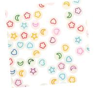 Gatuida Cuentas Acrílicas Luminosas Planas Redondas para Manualidades DIY Joyería Pulseras Accesorios Multifunción Letras Números Corazones Coloridos