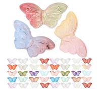 Gatuida Cuentas Espaciadoras de Vidrio 8x15 Mm Diseño de Insecto Degradada, 100 Piezas Multicolor para Fabricación de Collares, Pulseras y Dijes Artesanales