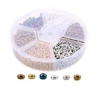 Gatuida Cuentas Metálicas para Pesca Mosca 3 Mm 1900 Unidades en Caja Resistente Accesorios para Aparejos y Señuelos de Pesca en Agua Dulce y Salada Equipo Profesional