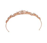 Gatuida de Boda Barroca para Novia Tocado de Alta Durabilidad Rosa Dorado Accesorio Elegante para Fiesta y Banquete