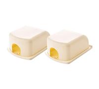 Gatuida de Enchufe a Prueba de Niños 2 Piezas Protector de Receptáculo para Seguridad Infantil Material Abs Color Beige para Hogar y Niños Diseño Anti-Eléctrico