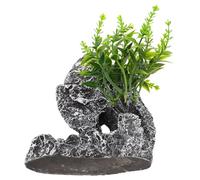 Gatuida Decoración para Acuario Roca Artificial Resistente Escondite para Peces y Camarones Adorno Paisajismo Acuático Fácil de Limpiar y Reposicionar para Tanques Pequeños