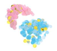 Gatuida Decoración para Revelación de Género de Confeti Redondo Rosa y Azul Fácil Limpieza Decoración para Mesa de Fiesta y Guardería Temática Total