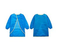 Gatuida Delantal de Pintura Infantil de Manga Larga Talla M Azul para 105-130 CM Protección contra Salpicaduras Fácil de Limpiar Reutilizable Adecuado para Actividades Artísticas y