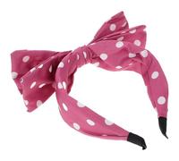 Gatuida Diadema Ancha de Alambre Retro con Lazo Grande y Orejas de Conejo, Banda Cabello con Estampado de Lunares Rojo, Accesorio Femenino Cómodo y Versátil para Peinados Diarios