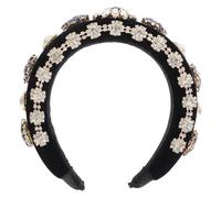 Gatuida Diadema Barroca para Niña Flores y Cristales Brillantes, Diseño Acolchado de Espuma, Estilo Vintage Azul, Ligera y Cómoda para Uso Diario y Peinados Variados