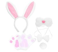 Gatuida Diadema con Orejas de Conejo Suave Pajarita y para Disfraz de Pascua Cosplay y Fiestas Temáticas para Mujeres y Niñas