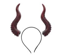 Gatuida Diadema de Cuerno Demoníaco para Disfraces de Halloween Tocado de Cuerno de Buey para Cosplay Accesorio Cabello para Fiestas