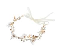 Gatuida Diadema de Novia con Perlas Artificiales y Strass Tocado Floral Blanco Elegante para Bodas Cómoda y Versátil para Damas de Honor y Ocasiones Especiales