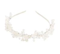 Gatuida Diadema de Perlas y Flores para Novia Tocado Boda Elegante Accesorios para Cabello Dama de Honor Playa y Fotografía