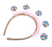 Gatuida Diadema Infantil Lollipop Navideña Colorida Accesorio Ligero y Seguro para Fiesta de Navidad y Disfraces de Cumpleaños